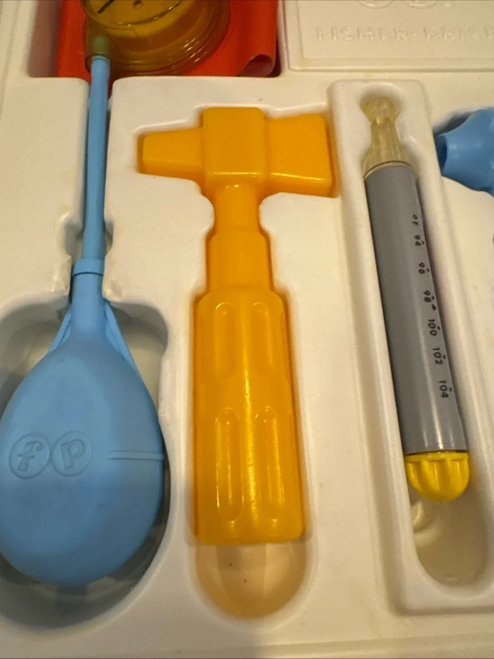 Vintage 1977 Fisher-Price Medical Kit #936 Doctor Nurse Pretend Play Set